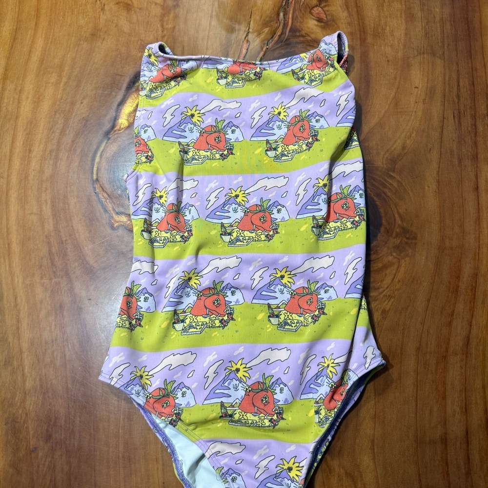 Nooworks Women's Bathing Suit XS Jammin One Piece Strawberry Swim Beach - Picture 2 of 6